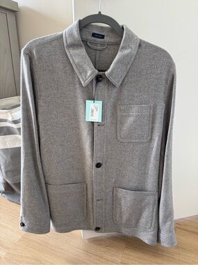 Peter Millar NWT Grey Cashmere Chore Coat M